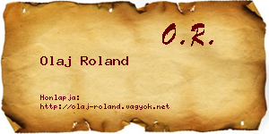 Olaj Roland névjegykártya
