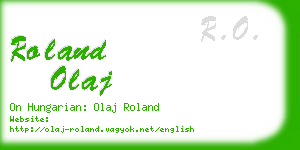 roland olaj business card